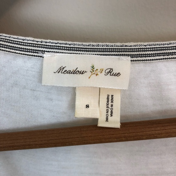 Anthro Meadow Rue Crochet Cream Lace Top - Picture 4 of 5